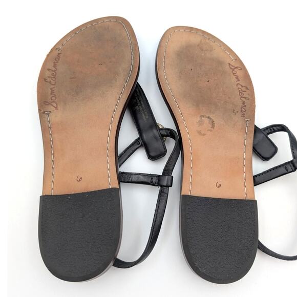 Sam Edelman Gigi Signet Sandal Women's Ankle Strap Black Size US6M EU36 - Picture 7 of 9